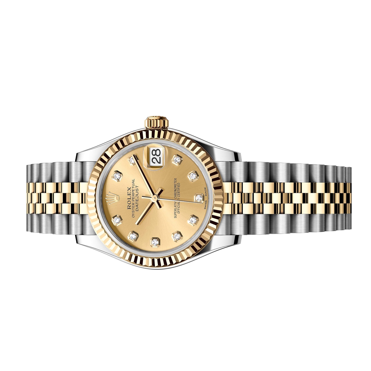 Rolex Datejust 31mm 178273 Champagne Diamond Dial, Worn