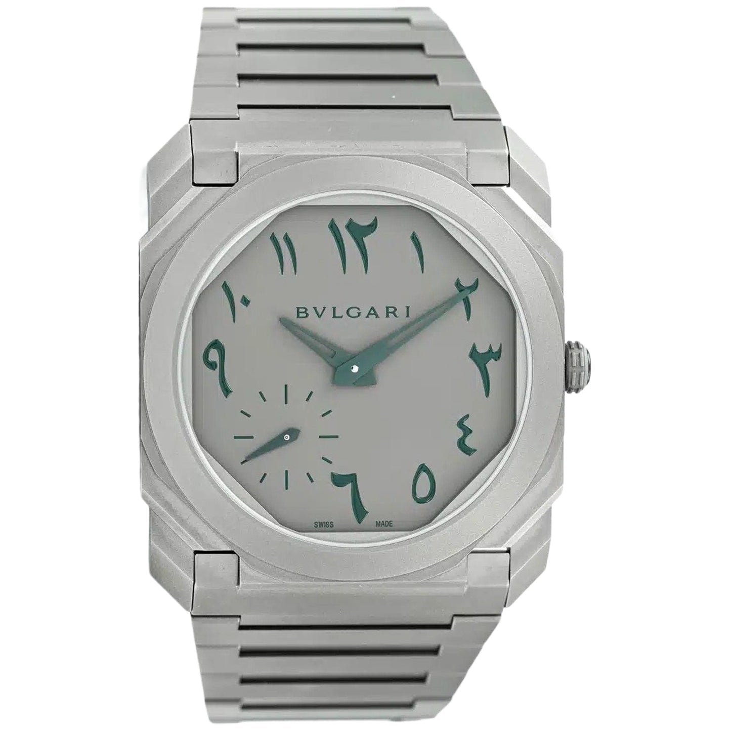 Bulgari Octo Finissimo 40mm 103023 Grey and Green Arabic Dial, Worn