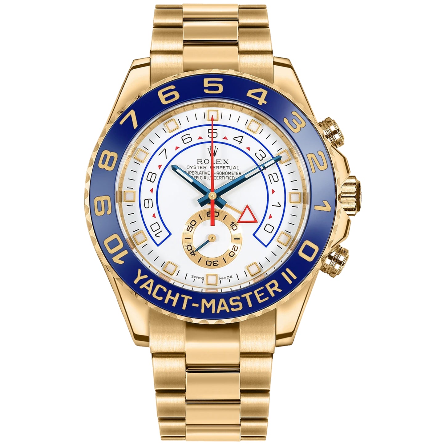 Rolex Yacht Master II 44mm 116688 Full Yellow Gold, White Dial, Worn 2015