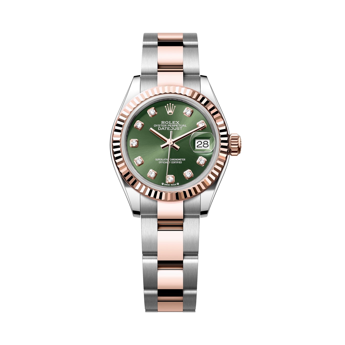 Rolex Datejust 28mm 279171 RoseGold, Green Diamond Dial, Unworn 2023