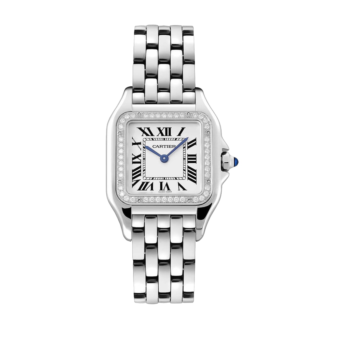 Cartier Panthère 22mm WSPN0006 Silver Roman Dial, Diamond Bezel, Worn 2023