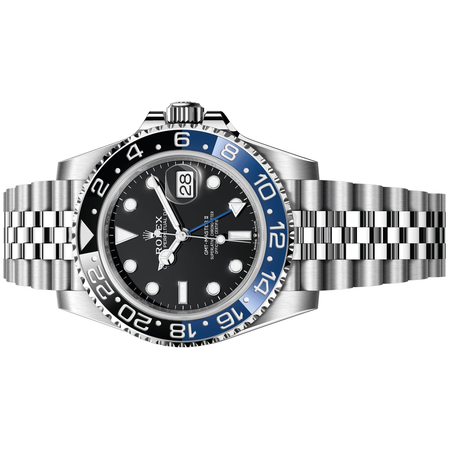 Rolex GMT Master II (Batgirl) 40mm 126710BLNR-0002 Black Dial, Unworn 2025