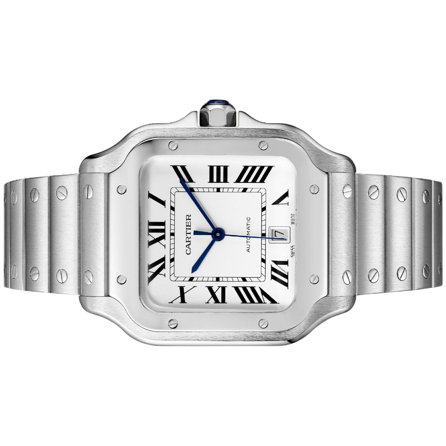 Cartier Santos Large 39.8mm WSSA0018 Silver Roman Dial, Worn 2022