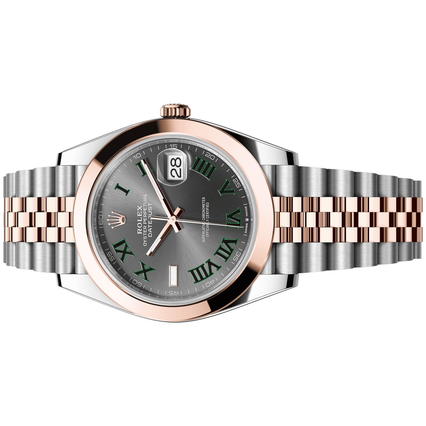 Rolex Datejust Wimbledon 41mm 126301-0016 Grey and Green Roman Dial, Unworn 2020