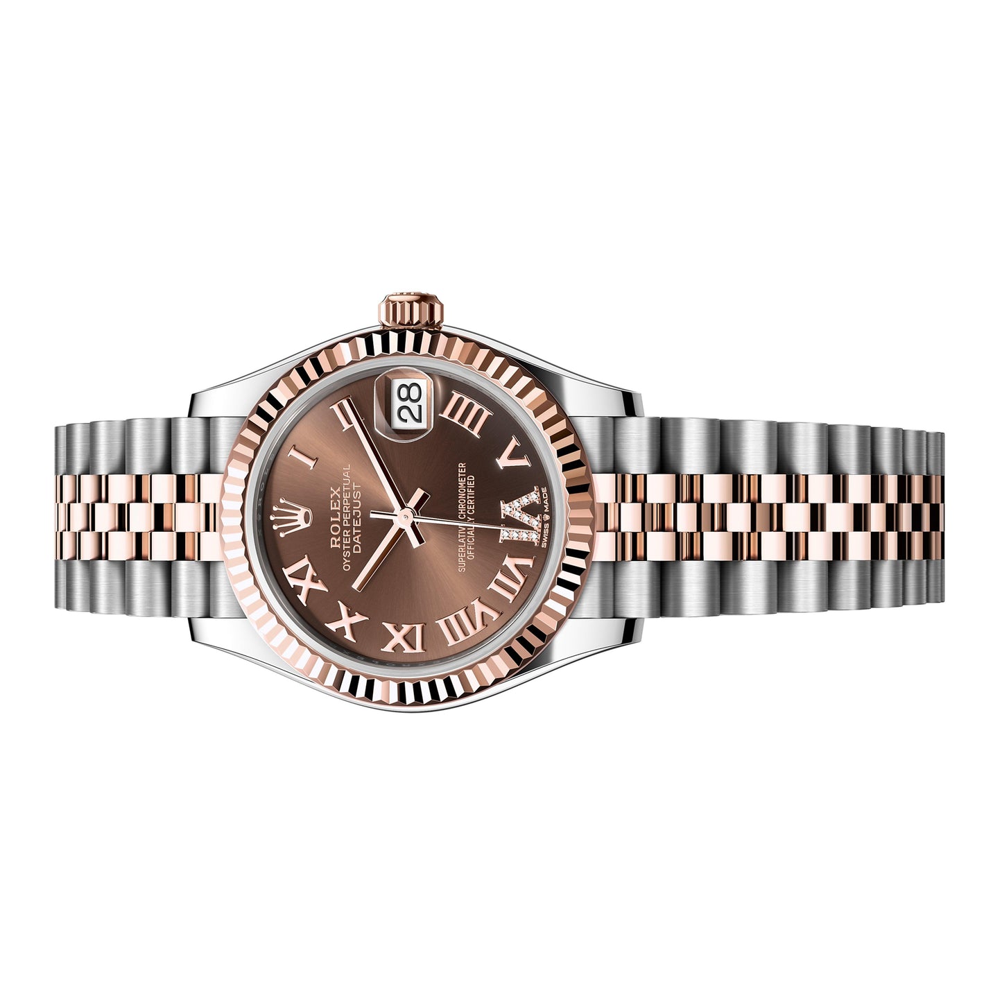 Rolex Datejust 28mm 278271 RoseGold, Chocolate Diamond Roman VI Dial, Unworn 2023