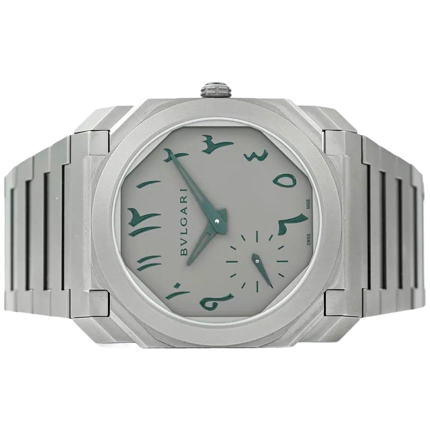 Bulgari Octo Finissimo 40mm 103023 Grey and Green Arabic Dial, Worn