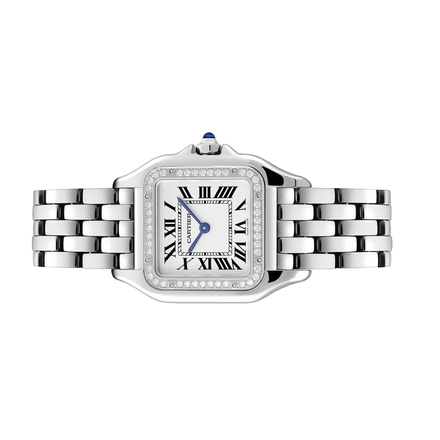 Cartier Panthère 22mm WSPN0006 Silver Roman Dial, Diamond Bezel, Worn 2023