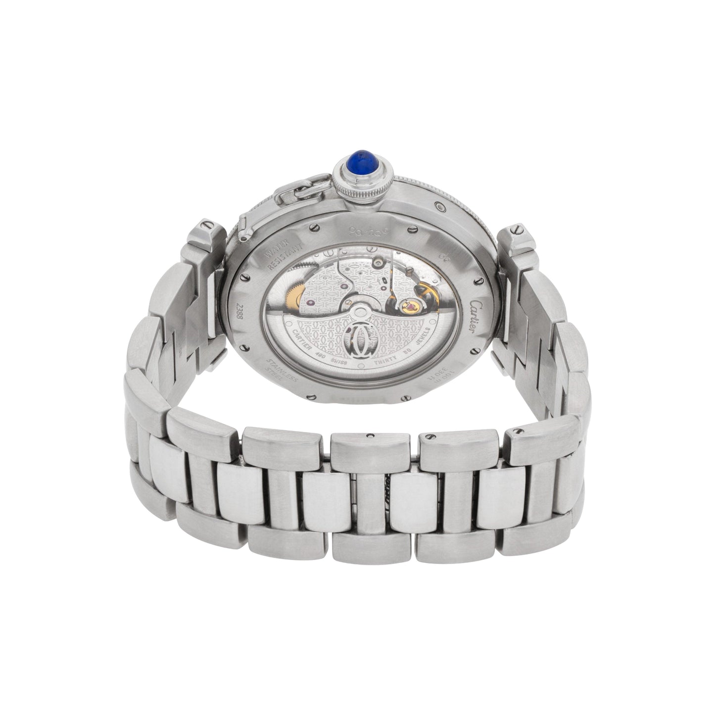 Pasha De Cartier (With Date) 41mm WSPA0009 Silver Flinqué Dial, Worn