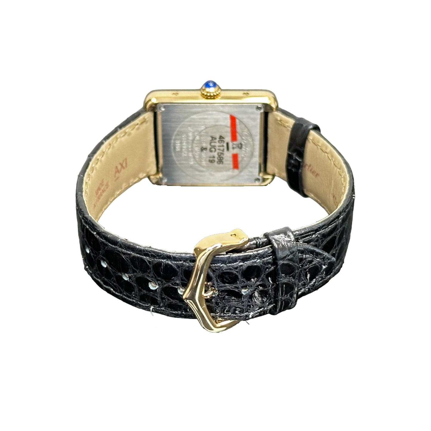 Cartier Tank Solo 24.5mm x 31mm W5200002 Yellow gold Silver Roman Dial, Worn