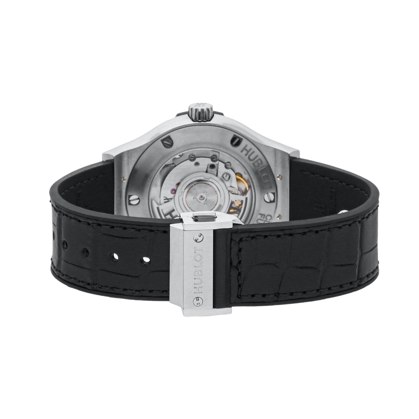 Hublot Classic Fusion Titanium Pave 38mm 565.NX.1470.LR.1604 Black Dial, Worn