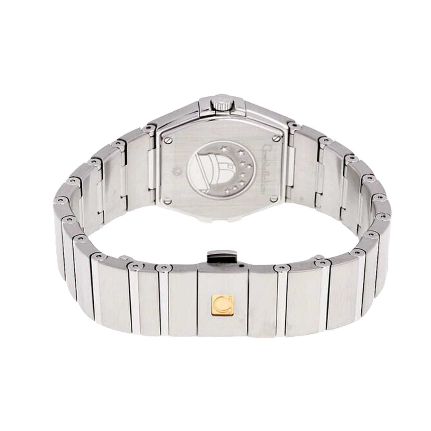 Omega Ladies Constellation Quartz 27mm 123.20.27.60.55.002 Yellow Gold White Mother of Pearl MOP Diamond Dial, Worn