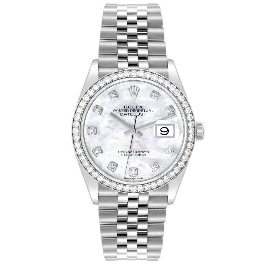 Rolex Datejust 36mm m126284RBR-0011 Mother Of pearl MOP, Worn 2019