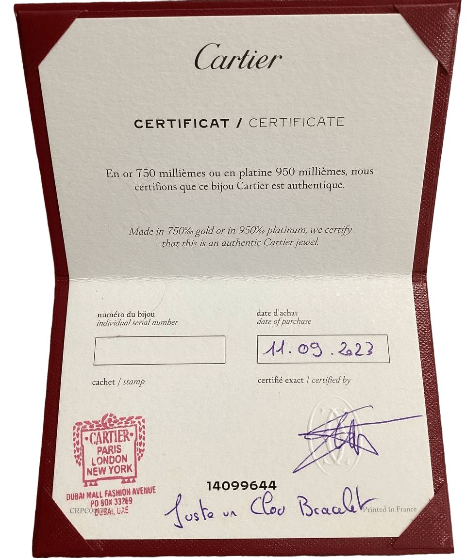 Cartier Juste Un Clou Bracelet 16cm CRB6048216, Worn