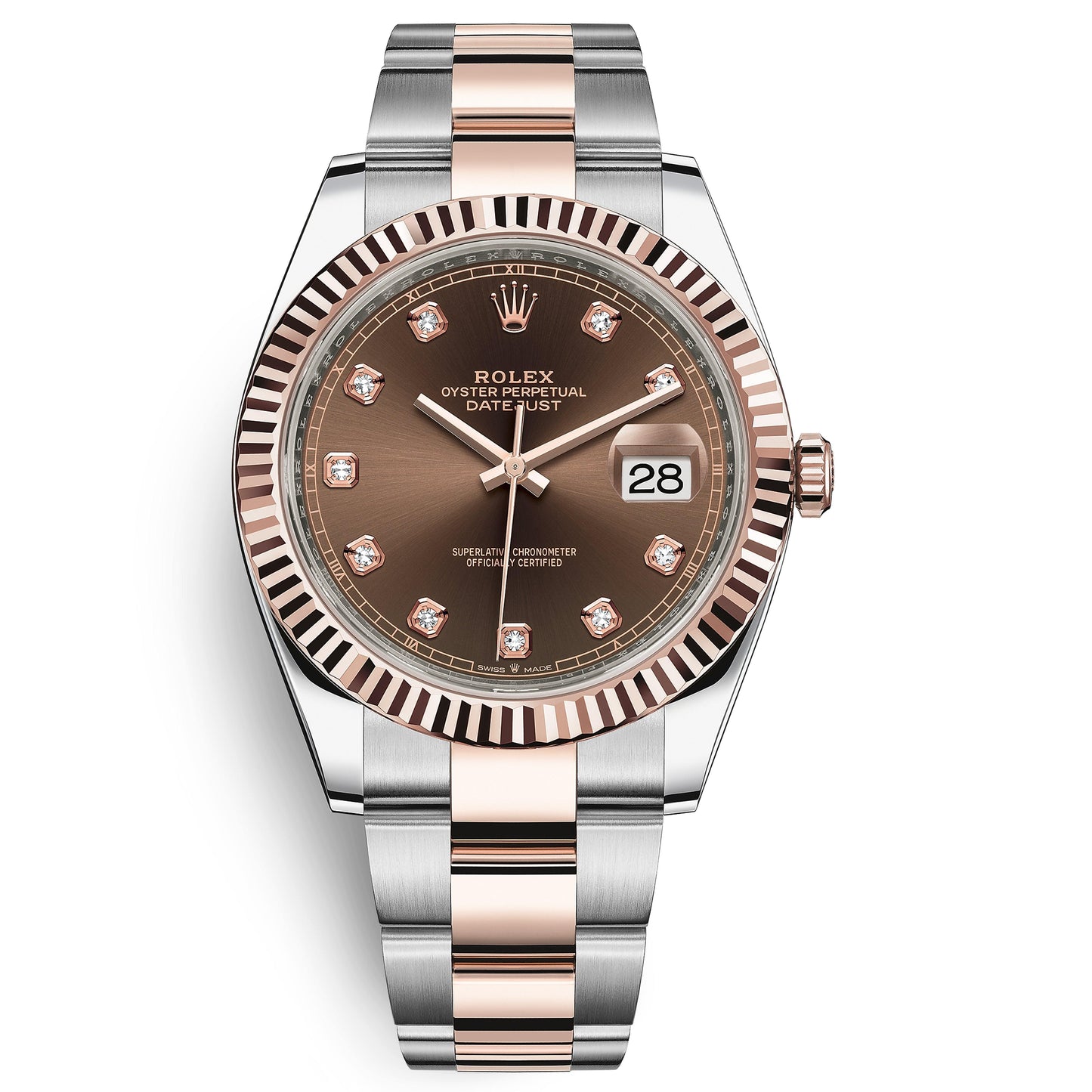 Rolex Datejust 126331 41mm Chocolate Diamond Dial, worn.