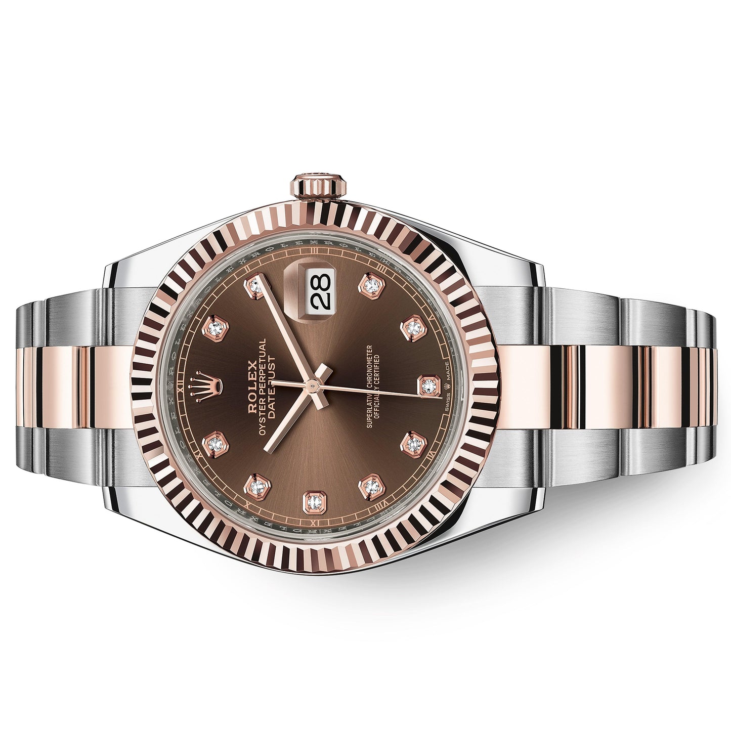 Rolex Datejust 126331 41mm Chocolate Diamond Dial, worn.