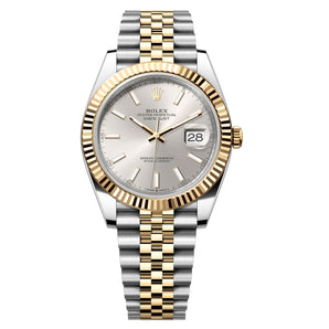 Rolex Datejust 41mm 126333-0002 Yellow Gold, Silver Index Dial, Worn 2019