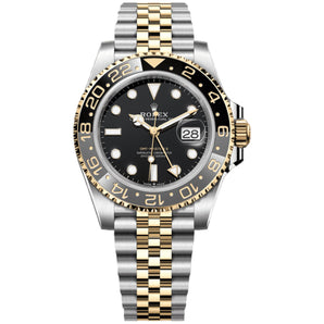 Rolex GMT Master II 40mm 126713GRNR-0001 Yellow Gold, Black Dial, Worn 2023