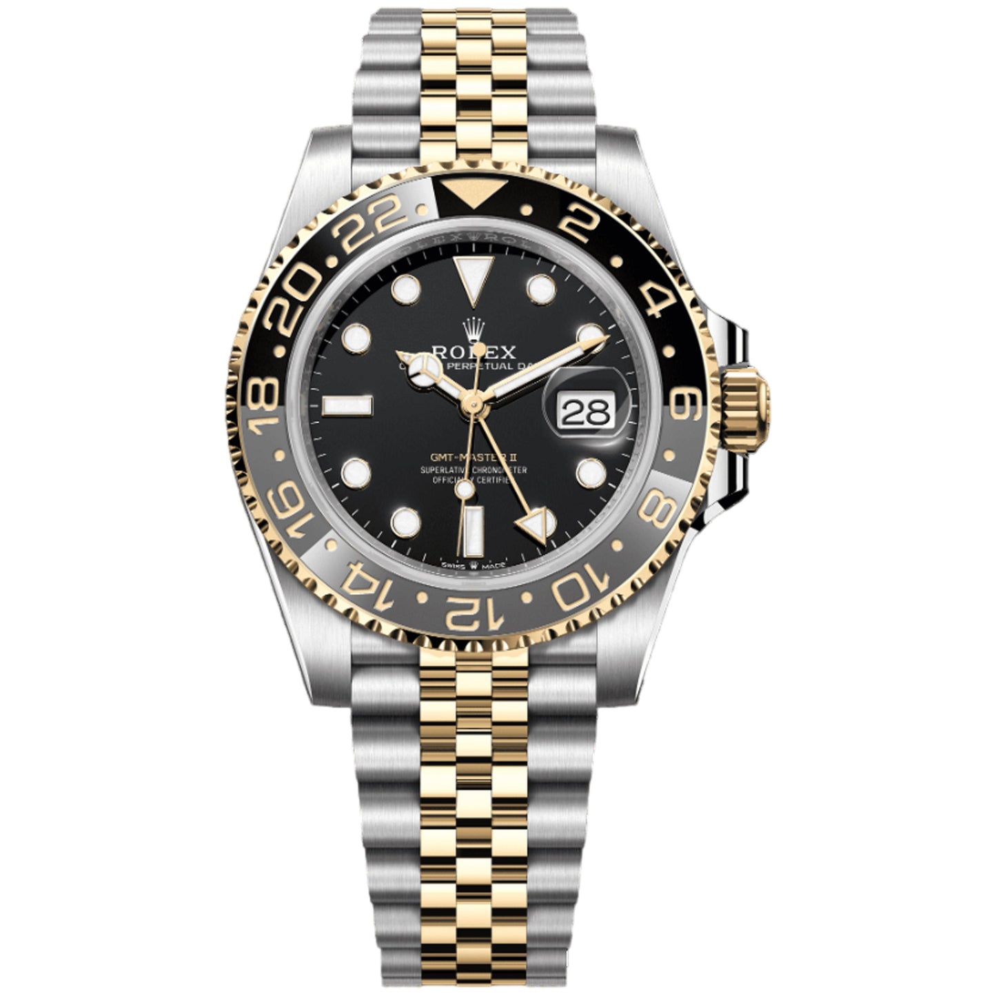 Rolex GMT Master II 40mm 126713GRNR-0001 Yellow Gold, Black Dial, Unworn 2025