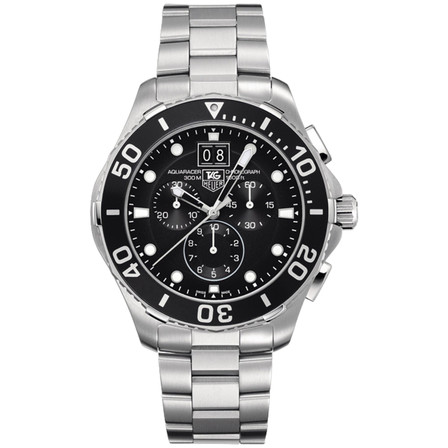 Tag Heuer Aquaracer Chronograph 43mm CAN1010.BA0821 Black Dial