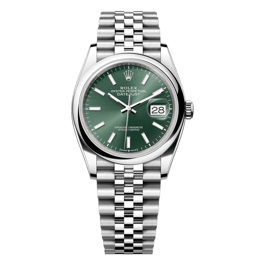Rolex Datejust 36mm 126200-0023 Green Index Dial, Unworn 2025