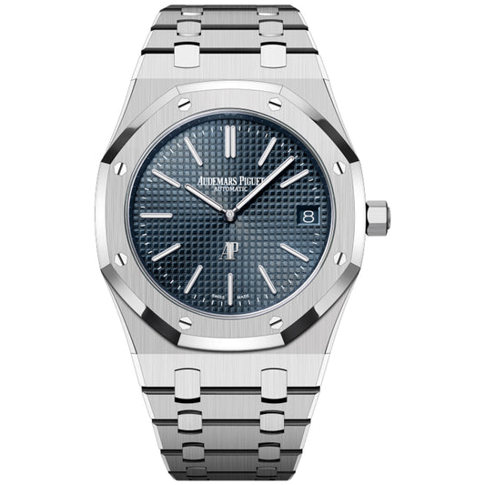 Audemars Piguet Royal Oak Jumbo 39mm 16202ST.OO.1240ST.02 Blue Petite Tapisserie Dial, Unworn 2025
