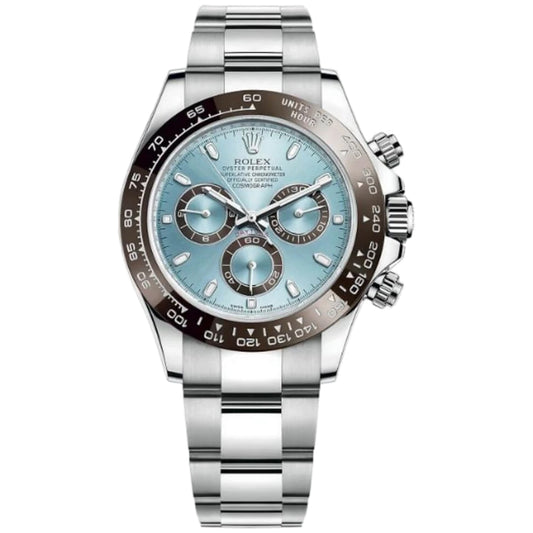 Rolex Daytona 40mm 116506 Platinum, Ice Blue Index Dial, Worn 2023