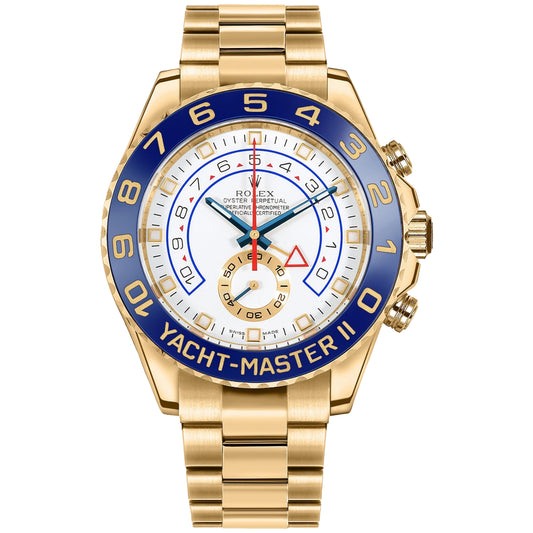 Rolex Yacht Master II  44mm 116688 Full Yellow Gold, White Dial, Worn 2015