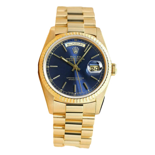 Rolex Day Date 36mm 118238 Yellow Gold, Blue Index Dial, Worn 2006