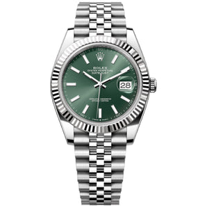 Rolex Datejust 41mm 126334-0028 Mint Green Index Dial, Unworn 2026