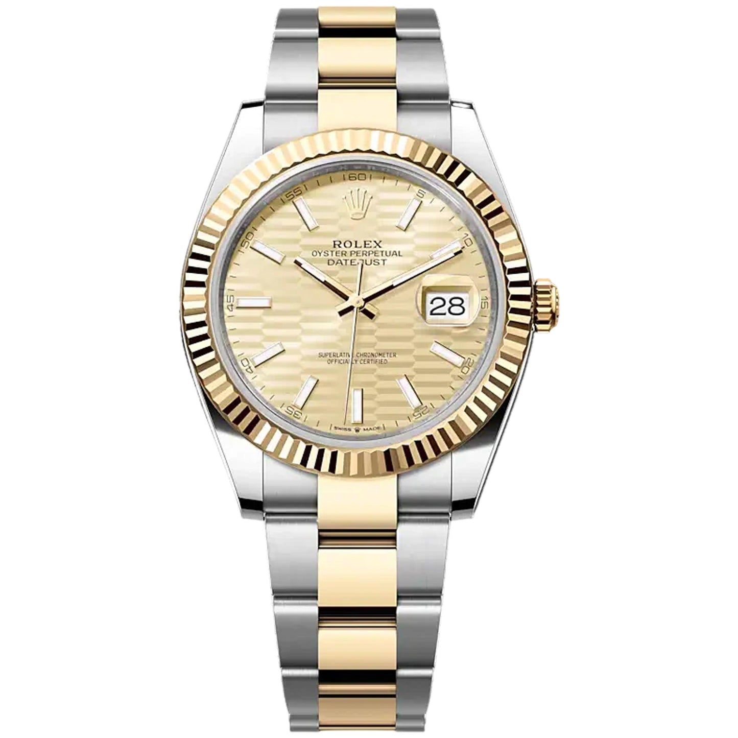 Rolex Datejust 41mm 126333-0021 Yellow Gold Motif Index Dial, Oyster Bracelet, Unworn 2024