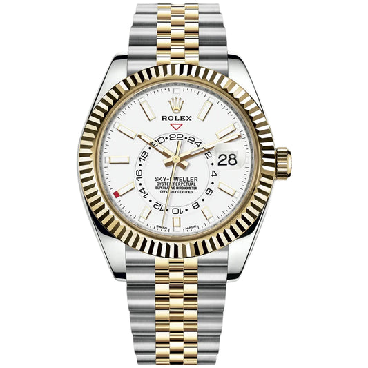 Rolex Sky Dweller 42mm 326933 Yellow Gold, White Dial, Worn 2022