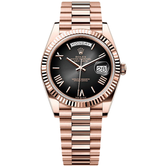 Rolex Day-Date 40mm m228235-0055 Black Smoke Roman Dial, Unworn 2025
