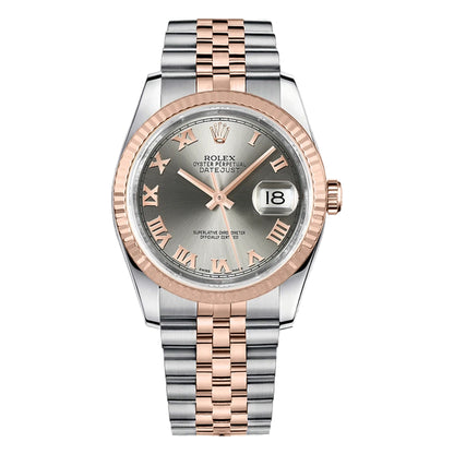Rolex Datejust 36mm 116231 Rose Gold, Grey Roman Dial, Worn 2015