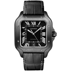 Cartier Santos Large Model 39.8mm WSSA0039 Black Roman Dial, Worn 2025