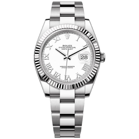 Rolex Datejust 41mm 126334-0023 White Roman Dial, Worn