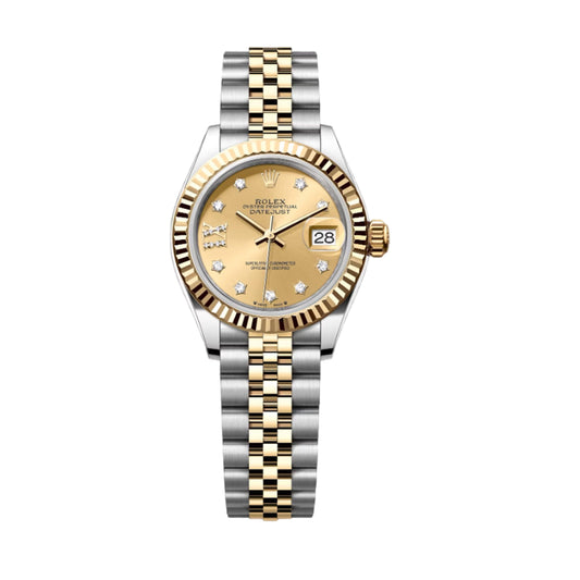 Rolex Datejust 28mm 279173-0021 Champagne Star Diamonds with Diamond Roman IX Dial, Worn