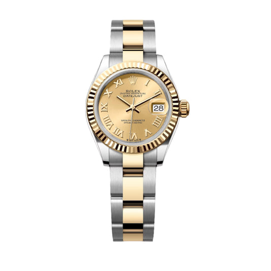 Rolex Lady Datejust 28mm 279173-0010 Champagne Roman Dial, Oyster Bracelet, Worn