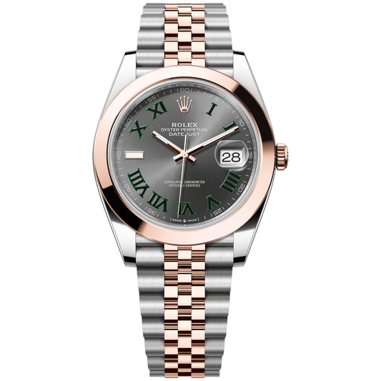 Rolex Datejust Wimbledon 41mm 126301-0016 Grey and Green Roman Dial, Unworn 2020