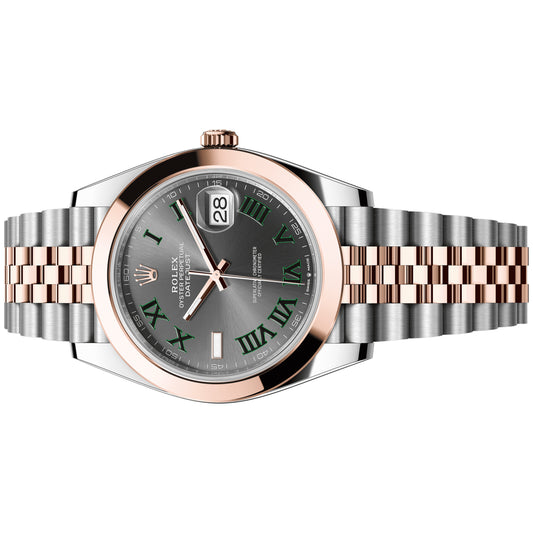 Rolex Datejust Wimbledon 41mm 126301-0016 Grey and Green Roman Dial, Unworn 2020