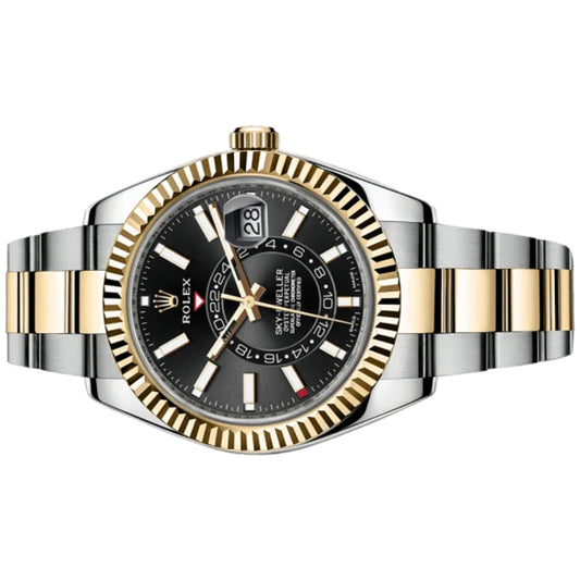 Rolex Sky Dweller 42mm 326933 Yellow Gold, Black Index Dial, Oyster Bracelet, Worn 2021