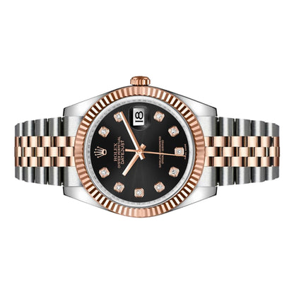 Rolex Datejust 36mm 116231 Rose Gold, Black Diamond Dial, Worn