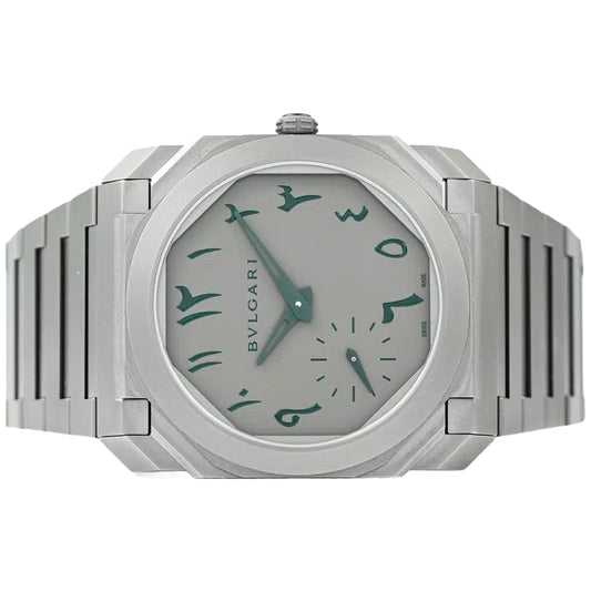 Bulgari Octo Finissimo 40mm 103023 Grey and Green Arabic Dial, Worn