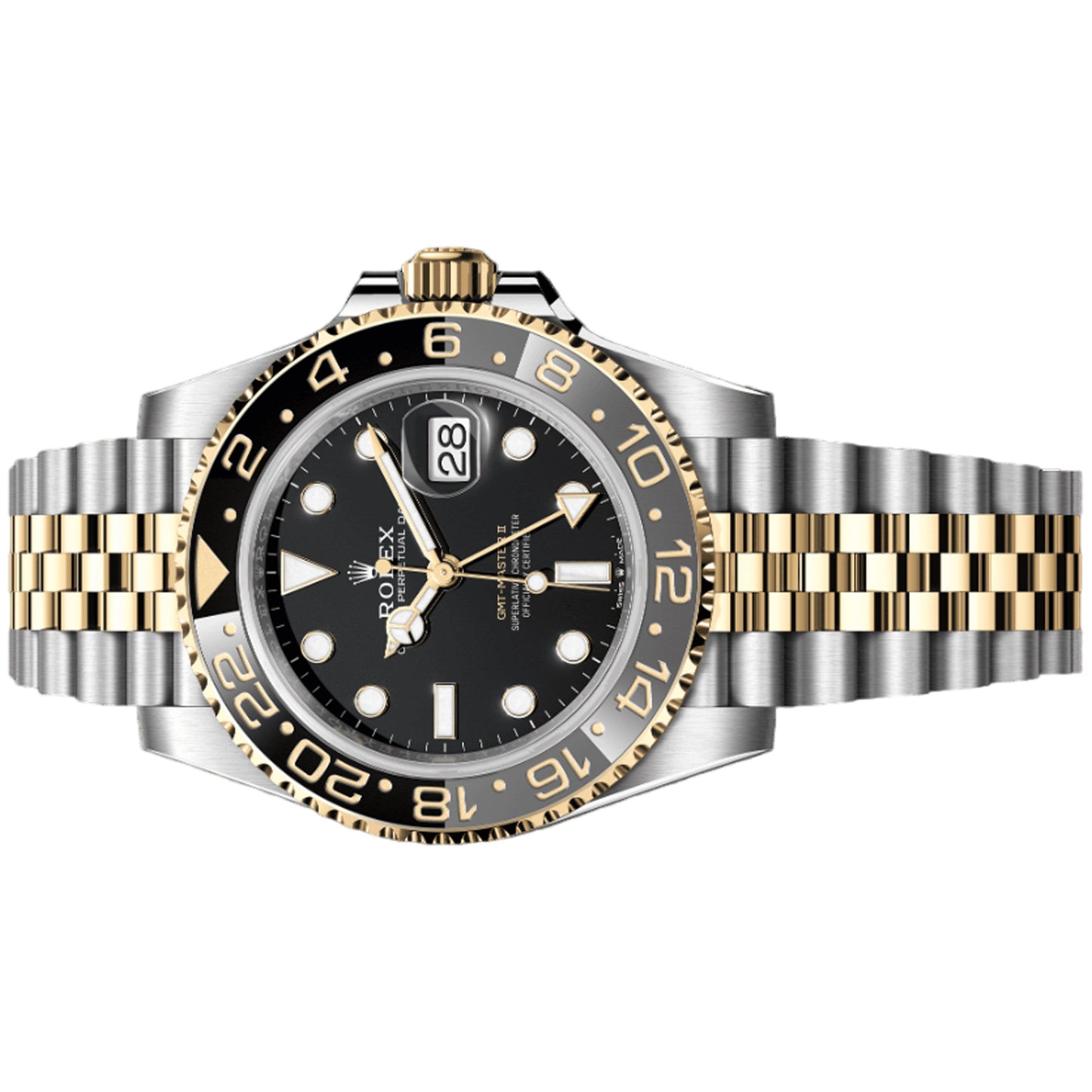 Rolex GMT Master II 40mm 126713GRNR-0001 Yellow Gold, Black Dial, Unworn 2025