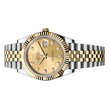 Rolex Datejust 41mm 126333-0012 Champagne Diamond Dial, Worn 2024