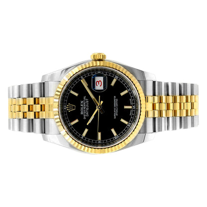 Rolex Datejust 36mm 116233 Black Index Dial, Worn