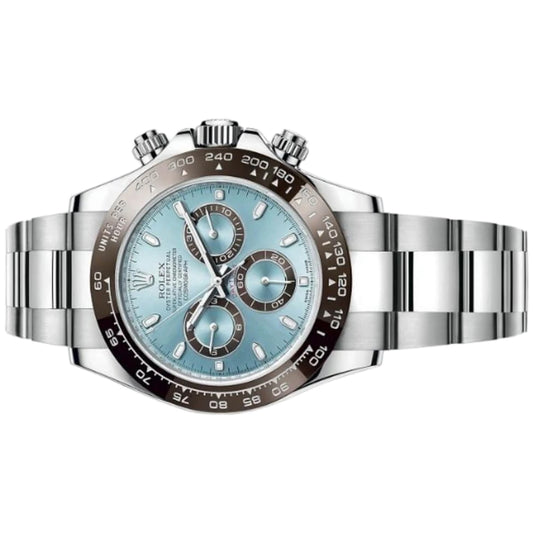 Rolex Daytona 40mm 116506 Platinum, Ice Blue Index Dial, Worn 2023
