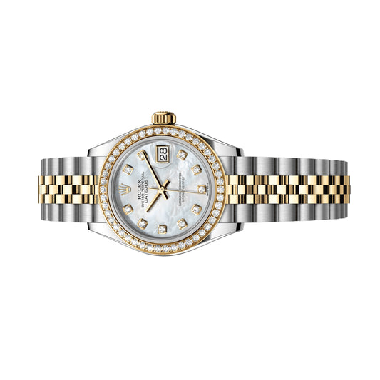 Rolex Lady Datejust 26mm 179383 Diamond Bezel, Mother of Pearl MOP Diamond Dial, Worn 2015