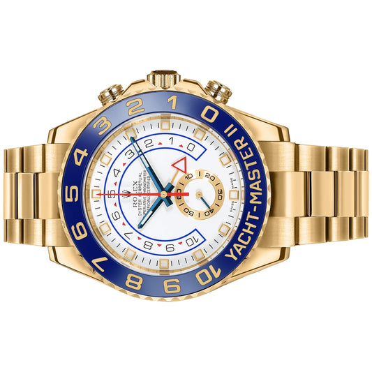 Rolex Yacht Master II  44mm 116688 Full Yellow Gold, White Dial, Worn 2015
