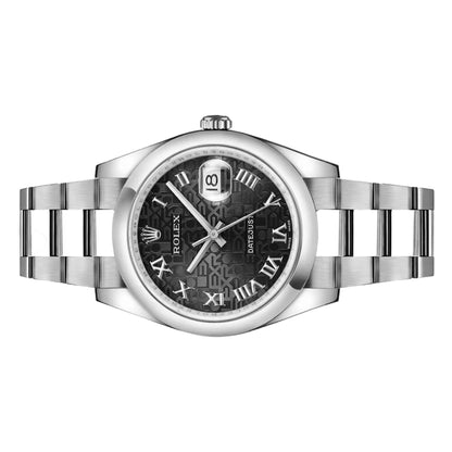 Rolex Datejust 36mm 116200 Black Jubilee Roman Dial, Worn 2013