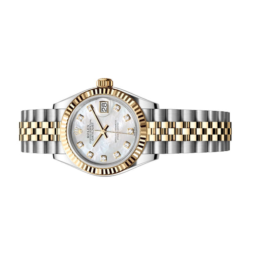 Rolex Lady Datejust 28mm 279173-0013 Yellow Gold, White Mother of Pearl MOP Diamond, Worn 2024